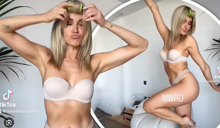 Ashley Roberts Flaunts Washboard Abs In Nude Underwear And Stylish Co Ord