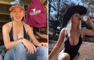 'Bikini cowgirl', 19, who works on an outback farm takes the world by storm with her true blue VB, ute and dance sessions: 'You're my new crush'