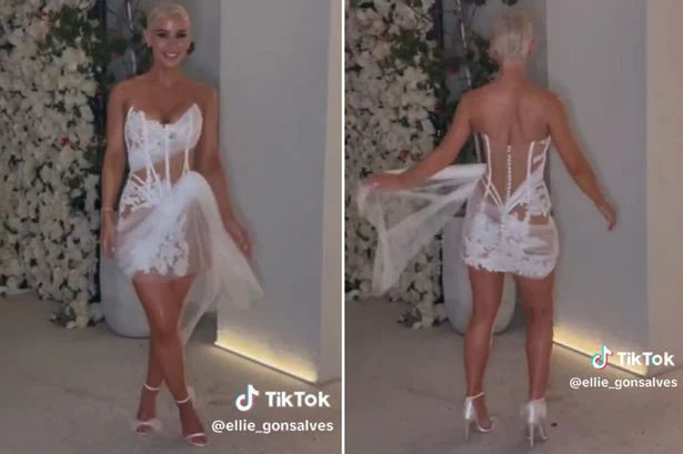 Bride Trolled For Wearing Naked Wedding Dress That Showed Off Too