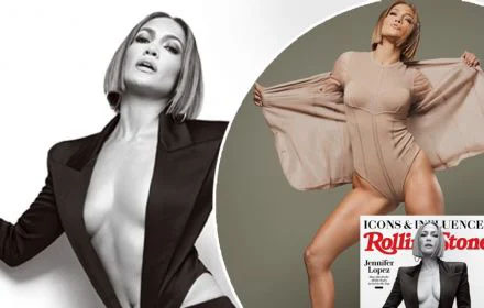 Jennifer Lopez turns heads as she  goes shirt free to display her chest in plunging tuxedo leotard 