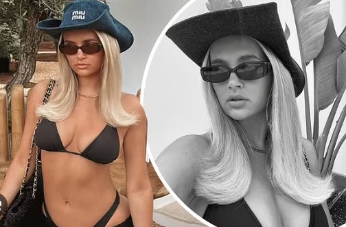 Molly Mae Hague Flaunts Toned Torso In A Black Bikini Top