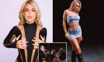 Tallia Storm looks hotter than ever in barely there bodysuit in behind the scenes shots from new video