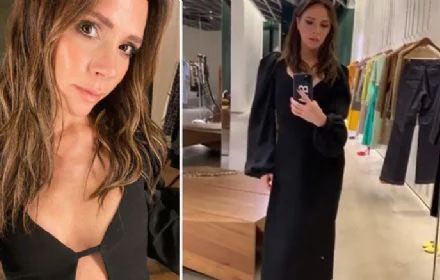 Victoria Beckham turns heads as she goes braless in a VERY racy backless white gown from her collection after Rio Ferdinand claimed he'd never seen her eat