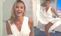 Amanda Holden channels Marilyn Monroe in a white dress