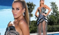 Amanda Holden Shines in Silver Corset Gown at BGT Final
