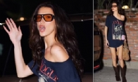 Bella Hadid looks glam in vintage En Vogue shirt 