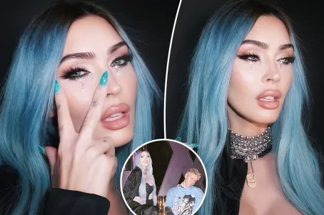 Megan Fox cries diamonds at MGK’s birthday party