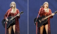 Taylor Swift swallows bug at London Eras Tour performance