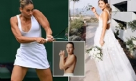 Tennis star wears £235 wedding dress replica at Wimbledon